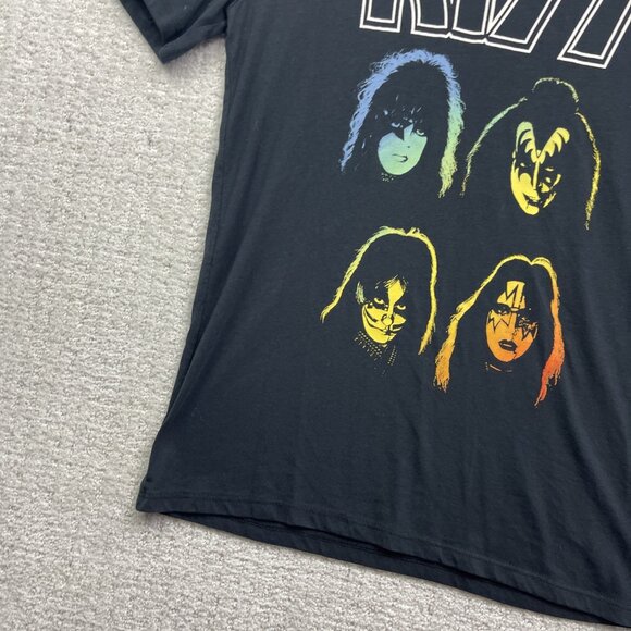 Kiss Rock Band T-Shirt Women’s Sz M Black Graphic Tee Concert Tour Short Sleeve - Picture 5 of 14